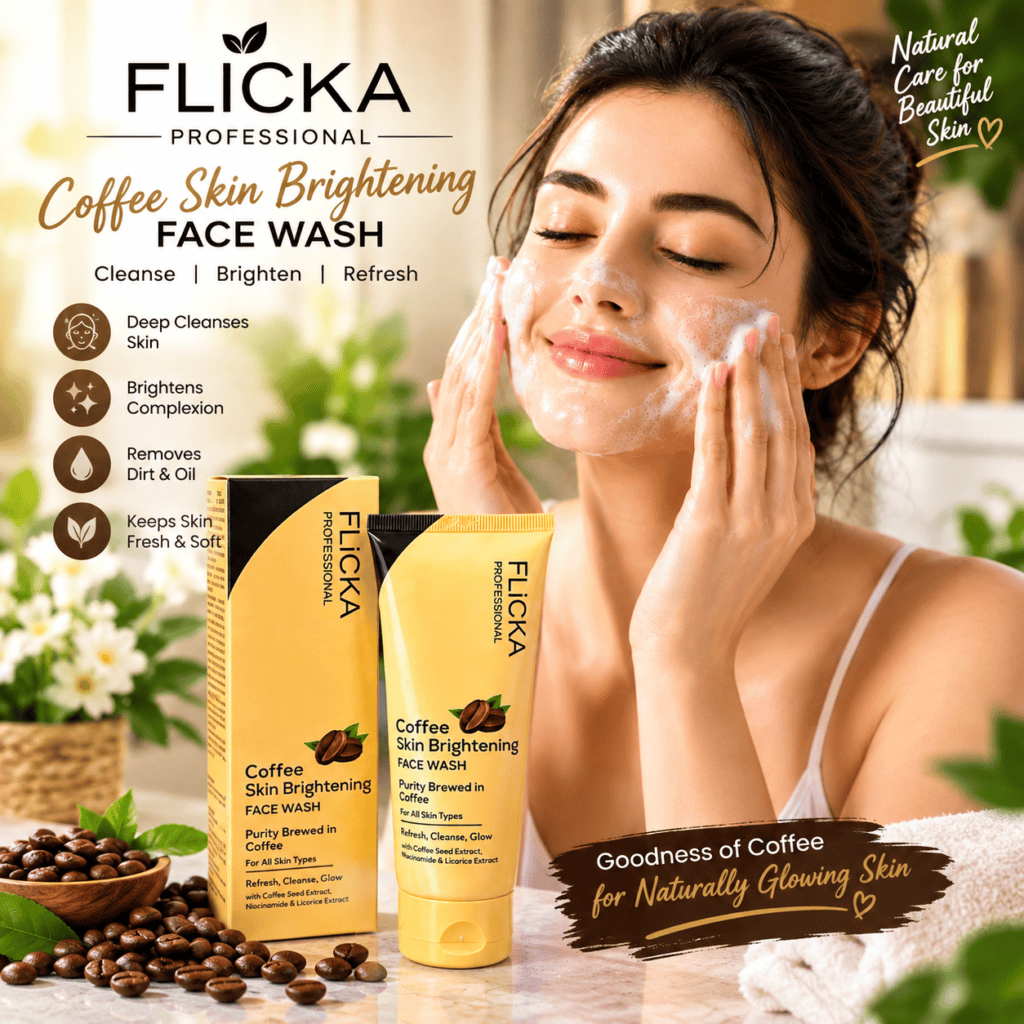 FLICKA Professional Coffee Skin Brightening Face Wash